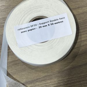 support double face avec papier 20mm x 50m